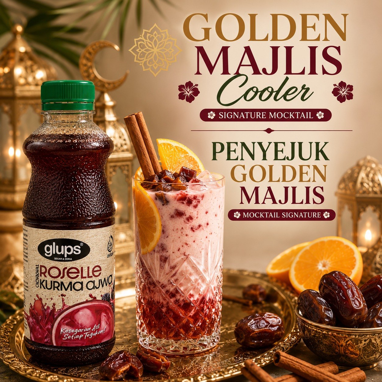 Glups Golden Majlis Cooler signature mocktail