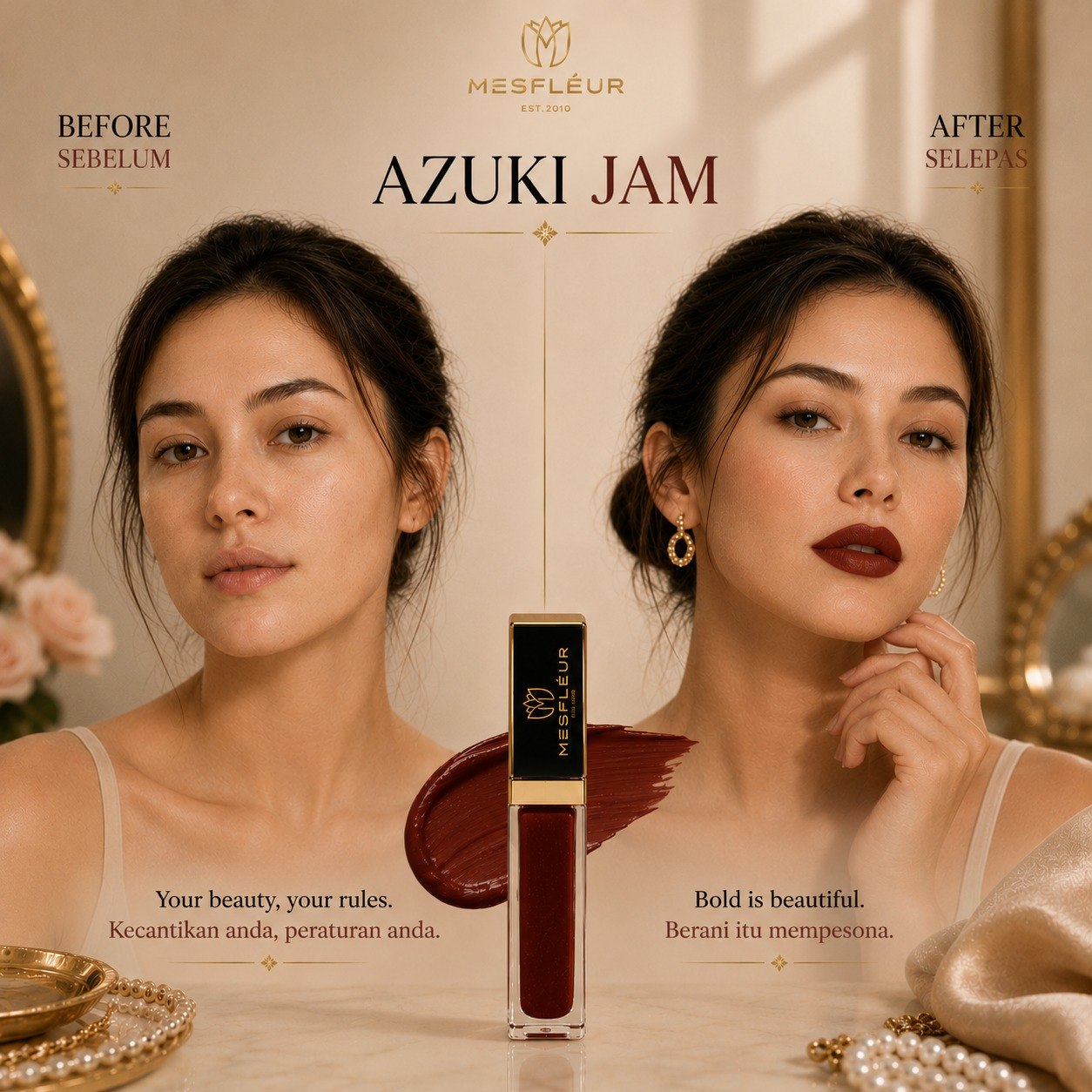 Azuki Jam shade before and after campaign artwork
