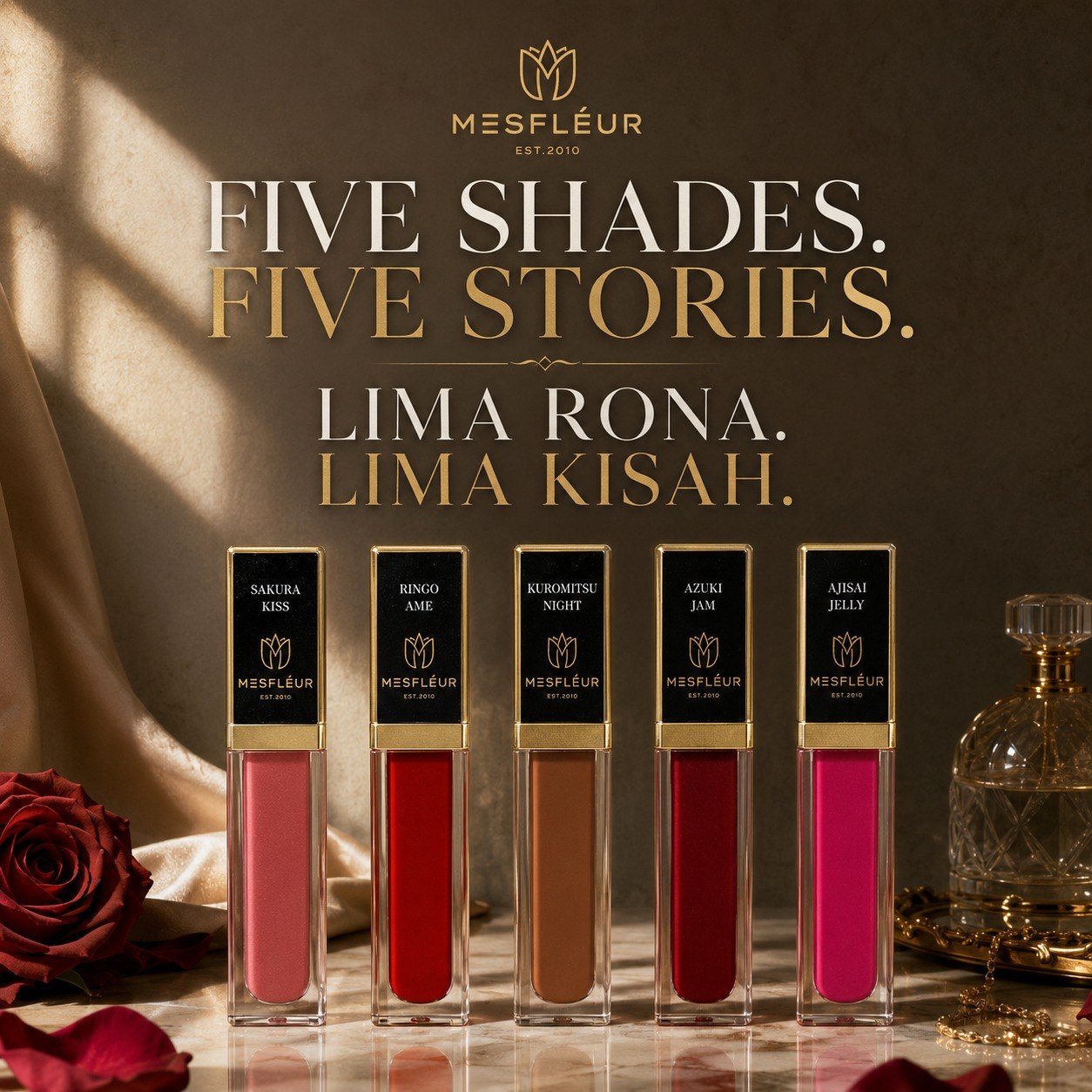 Mesfleur five shades, five stories campaign